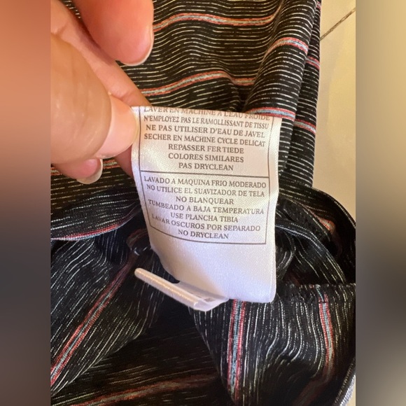 Mens Antigua Performance 1/2 Zip Size XXL “Logo” Top Color Charcoal Stripes - Picture 6 of 16